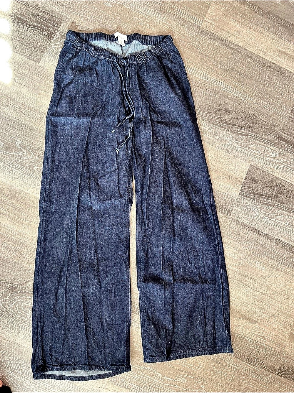 MAMA / MATERNITE Maternity Wide Leg Pants in Blue Size XS